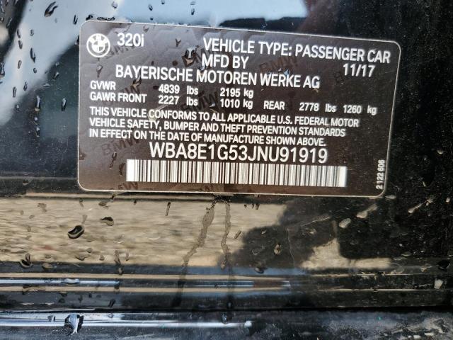 2018 BMW 320 I WBA8E1G53JNU91919
