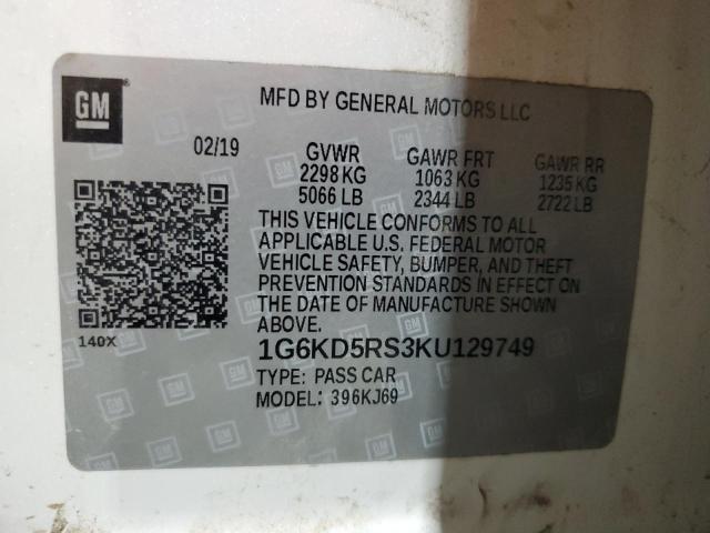 2019 CADILLAC CT6 PREMIU 1G6KD5RS3KU129749