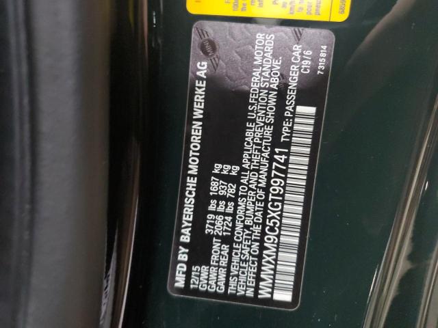 2016 MINI COOPER JOH WMWXM9C5XGT997741