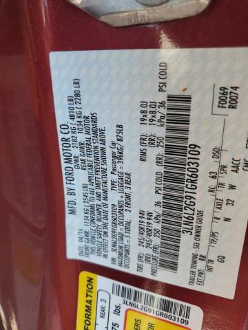 2016 LINCOLN MKZ 3LN6L2G91GR603109