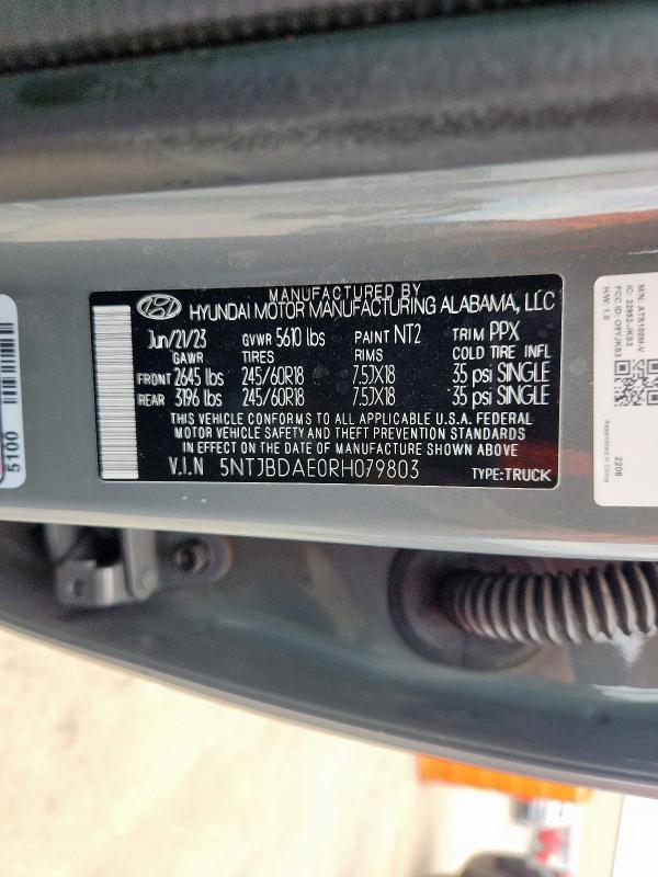 2024 HYUNDAI SANTA CRUZ - 5NTJBDAE0RH079803