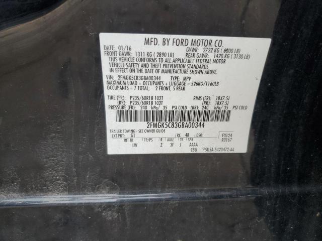 2016 FORD FLEX SEL 2FMGK5C83GBA00344