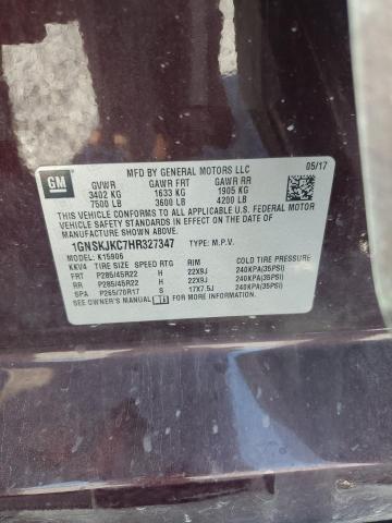 2017 CHEVROLET SUBURBAN K 1GNSKJKC7HR327347
