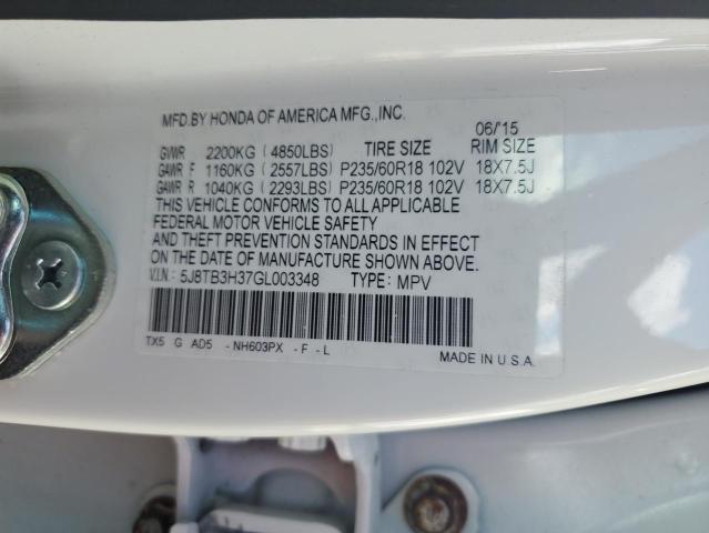 2016 ACURA RDX 5J8TB3H37GL003348