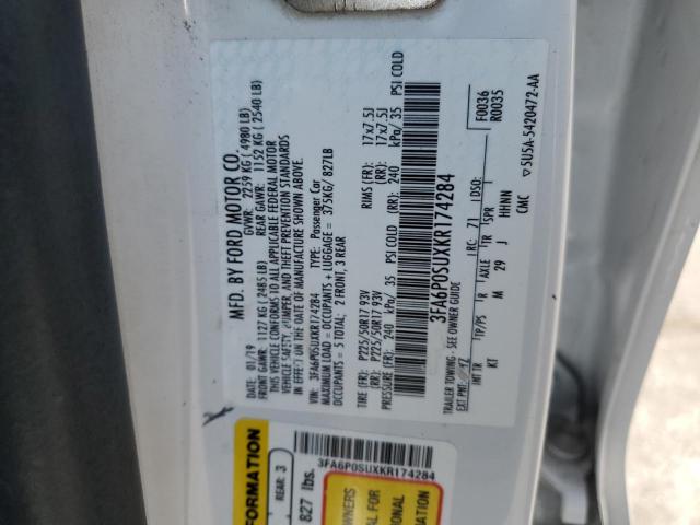 2019 FORD FUSION TIT 3FA6P0SUXKR174284