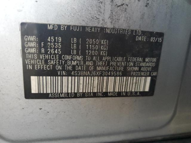 2015 SUBARU LEGACY 2.5 4S3BNAJ6XF3049586