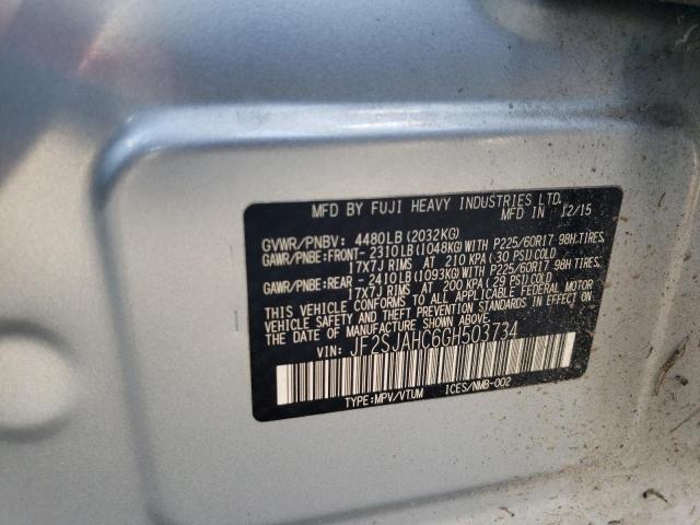 2016 SUBARU FORESTER 2 JF2SJAHC6GH503734