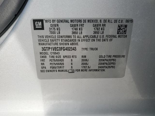 2015 GMC SIERRA C15 3GTP1VEC0FG402343