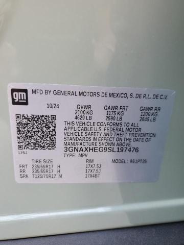 2025 CHEVROLET EQUINOX LT 3GNAXHEG9SL197476