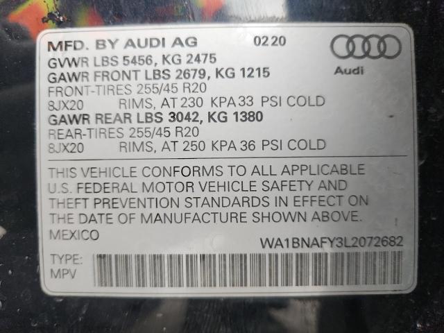 2020 AUDI Q5 PREMIUM - WA1BNAFY3L2072682