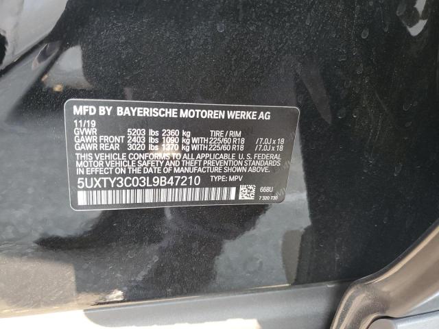 2020 BMW X3 SDRIVE3 5UXTY3C03L9B47210