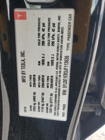 2018 TESLA MODEL 3 5YJ3E1EB3JF113636