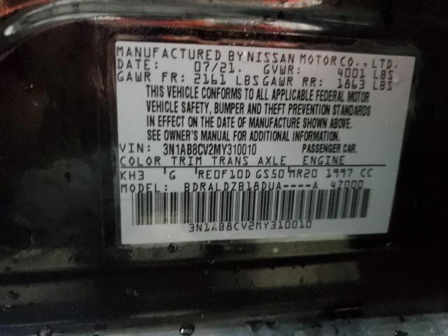 2021 NISSAN SENTRA SV 3N1AB8CV2MY310010