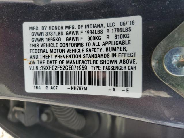 2016 HONDA CIVIC LX - 19XFC2F52GE071959