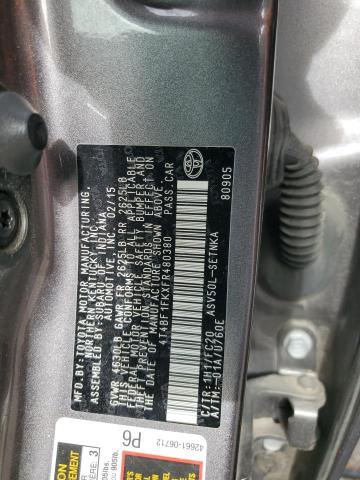 2015 TOYOTA CAMRY LE 4T4BF1FKXFR480380