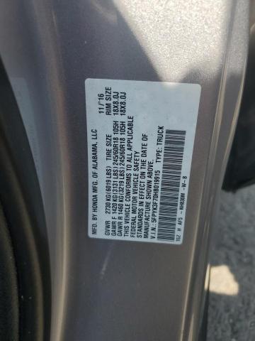 2017 HONDA RIDGELINE 5FPYK3F70HB019915