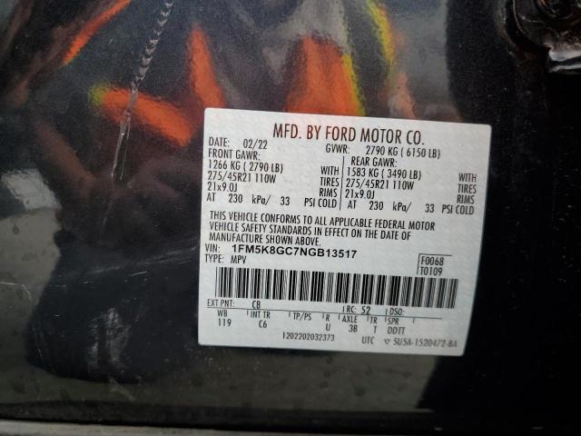 2022 FORD EXPLORER ST 1FM5K8GC7NGB13517