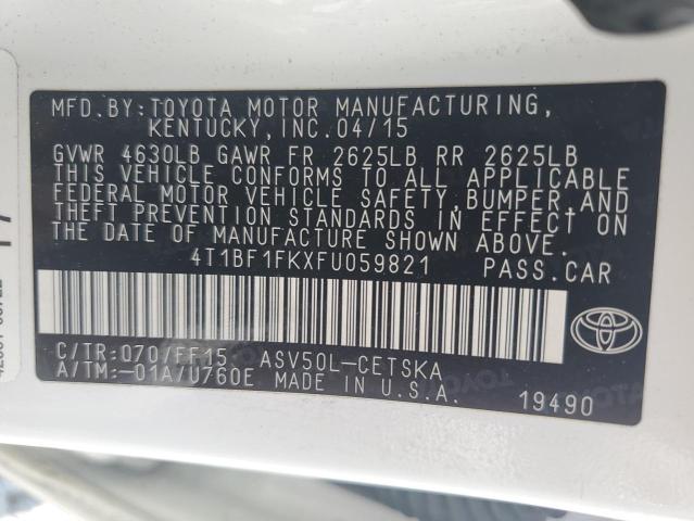 2015 TOYOTA CAMRY LE 4T1BF1FKXFU059821