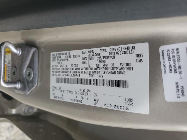 2017 LINCOLN MKC RESERVE 5LMCJ3C94HUL50945