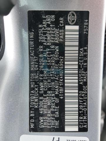 2017 TOYOTA CAMRY LE 4T1BF1FK4HU769042