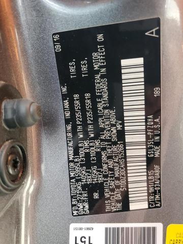 2017 TOYOTA SIENNA XLE 5TDDZ3DC4HS152661