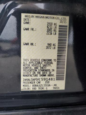 2015 NISSAN ALTIMA 2.5 1N4AL3AP5FC591481