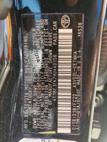 2017 TOYOTA CAMRY LE 4T1BF1FK7HU440156
