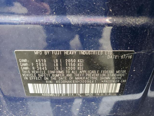 2017 SUBARU LEGACY 2.5 4S3BNAK6XH3009641