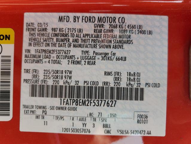 2015 FORD MUSTANG 1FATP8EM2F5377627