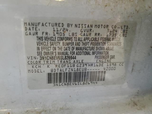 2025 NISSAN VERSA SV 3N1CN8EV6SL826944