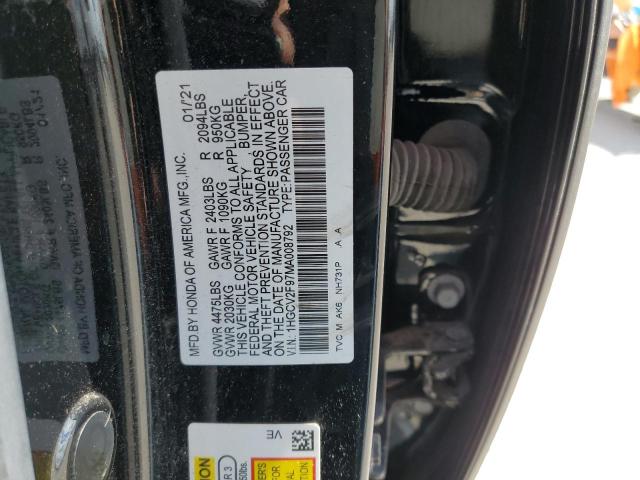 2021 HONDA ACCORD TOURING - 1HGCV2F97MA008792