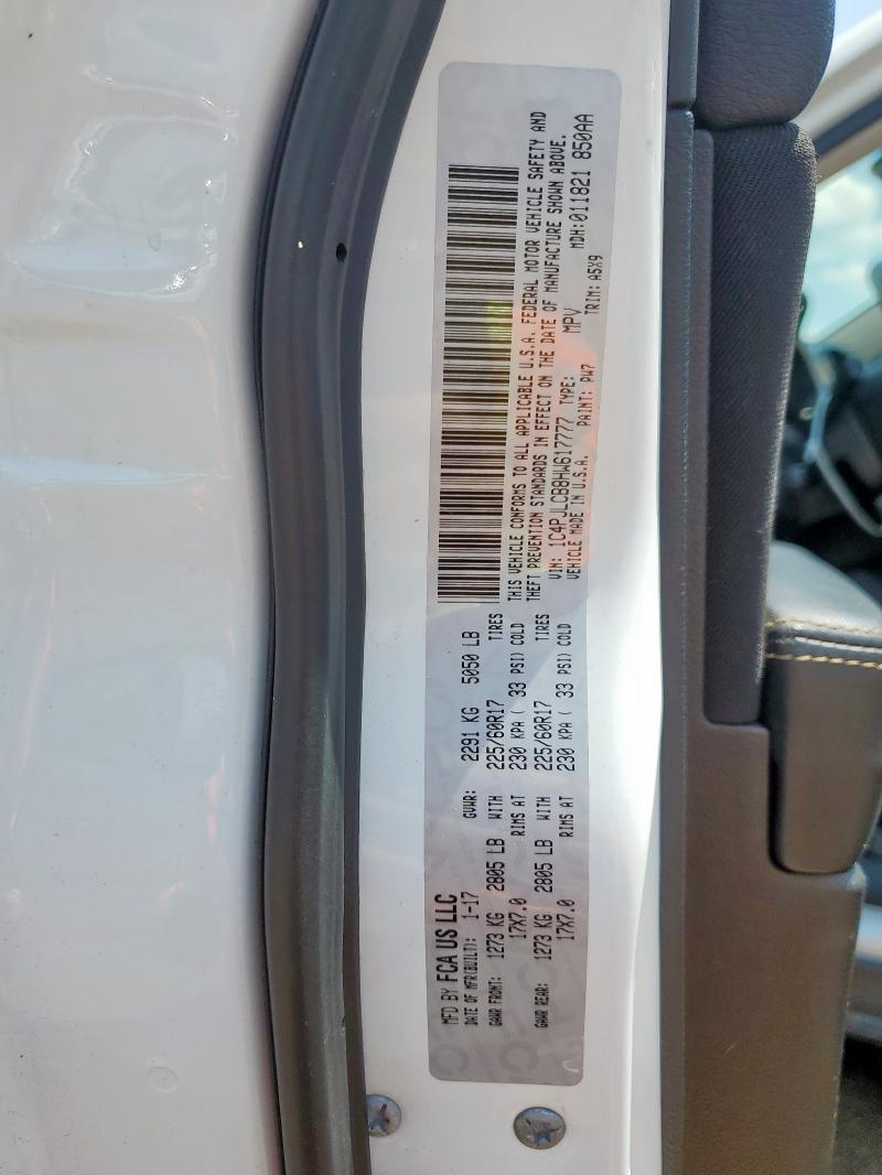 2017 JEEP CHEROKEE LATITUDE 1C4PJLCB8HW617777