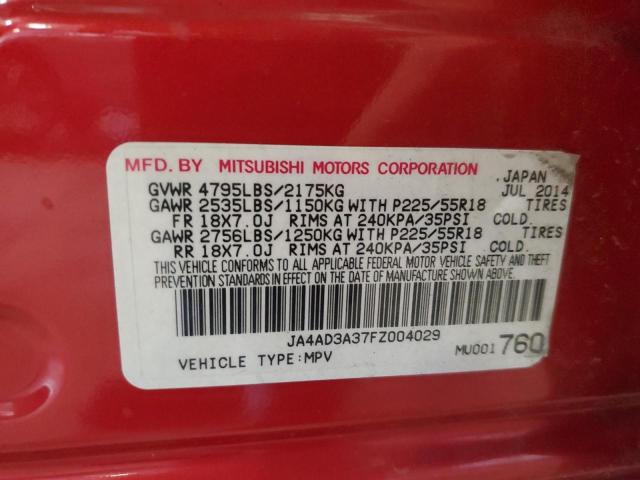 2015 MITSUBISHI OUTLANDER JA4AD3A37FZ004029