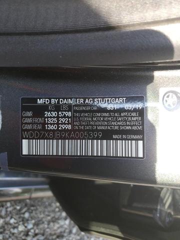 2019 MERCEDES-BENZ AMG GT 63 WDD7X8JB9KA005399