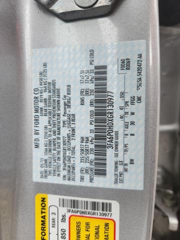 2016 FORD FUSION SE 3FA6P0HDXGR130977