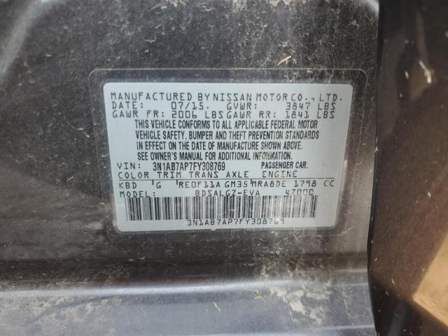 2015 NISSAN SENTRA S 3N1AB7AP7FY308769