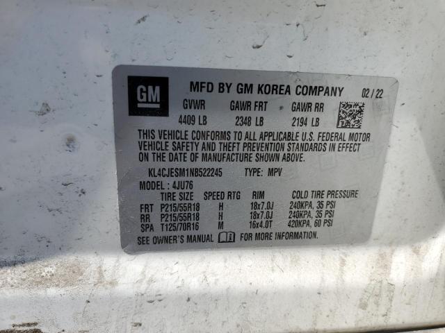 2022 BUICK ENCORE PRE KL4CJESM1NB522245
