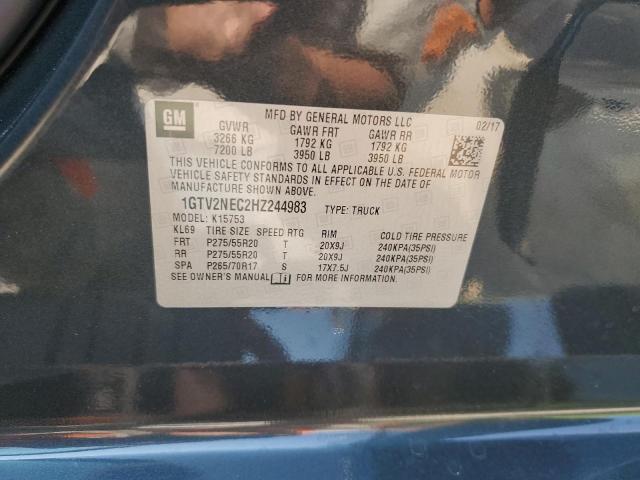 2017 GMC SIERRA K1500 SLT 1GTV2NEC2HZ244983