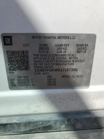 2018 CHEVROLET TRAVERSE L 1GNERGKW0JJ167306