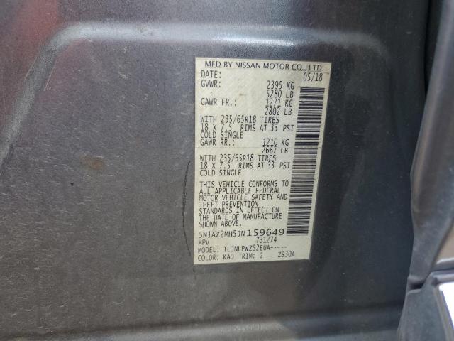 2018 NISSAN MURANO S 5N1AZ2MH5JN159649