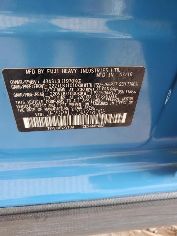 2016 SUBARU CROSSTREK JF2GPALC7G8278008