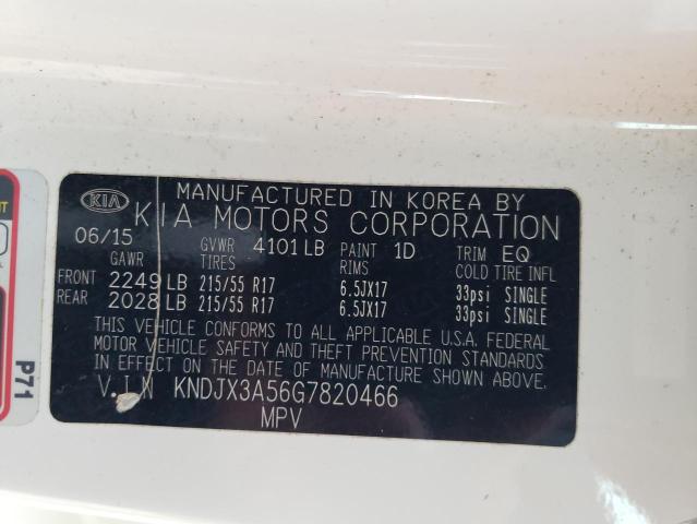 2016 KIA SOUL KNDJX3A56G7820466