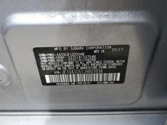 2018 SUBARU WRX PREMIU JF1VA1C61J9807834