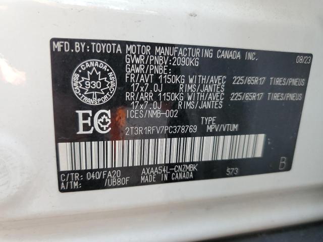 2023 TOYOTA RAV4 XLE 2T3R1RFV7PC378769