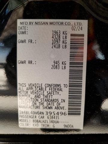 2024 NISSAN ALTIMA SV 1N4BL4DV6RN395496