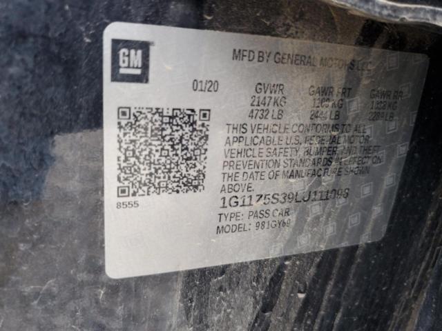 2020 CHEVROLET IMPALA LT 1G11Z5S39LU111098