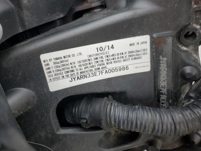 2015 YAMAHA FZ09 JYARN33E7FA005986
