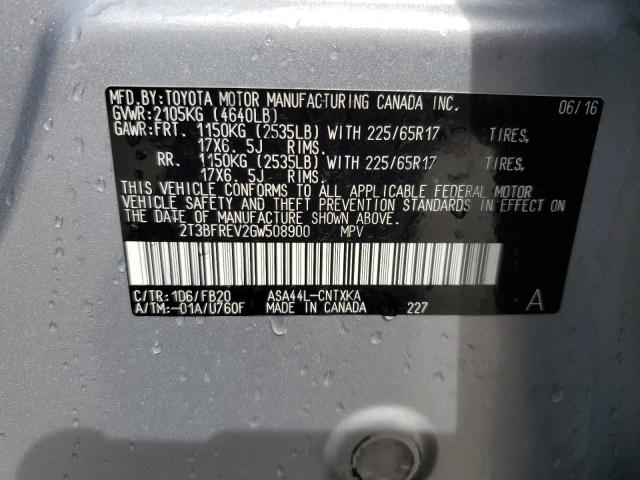 2016 TOYOTA RAV4 LE - 2T3BFREV2GW508900