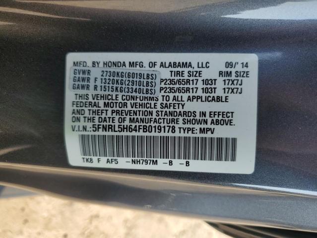 2015 HONDA ODYSSEY EX 5FNRL5H64FB019178