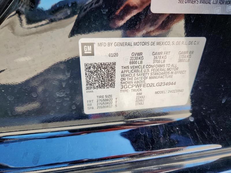 2020 CHEVROLET SILVERADO - 3GCPWFED2LG234944
